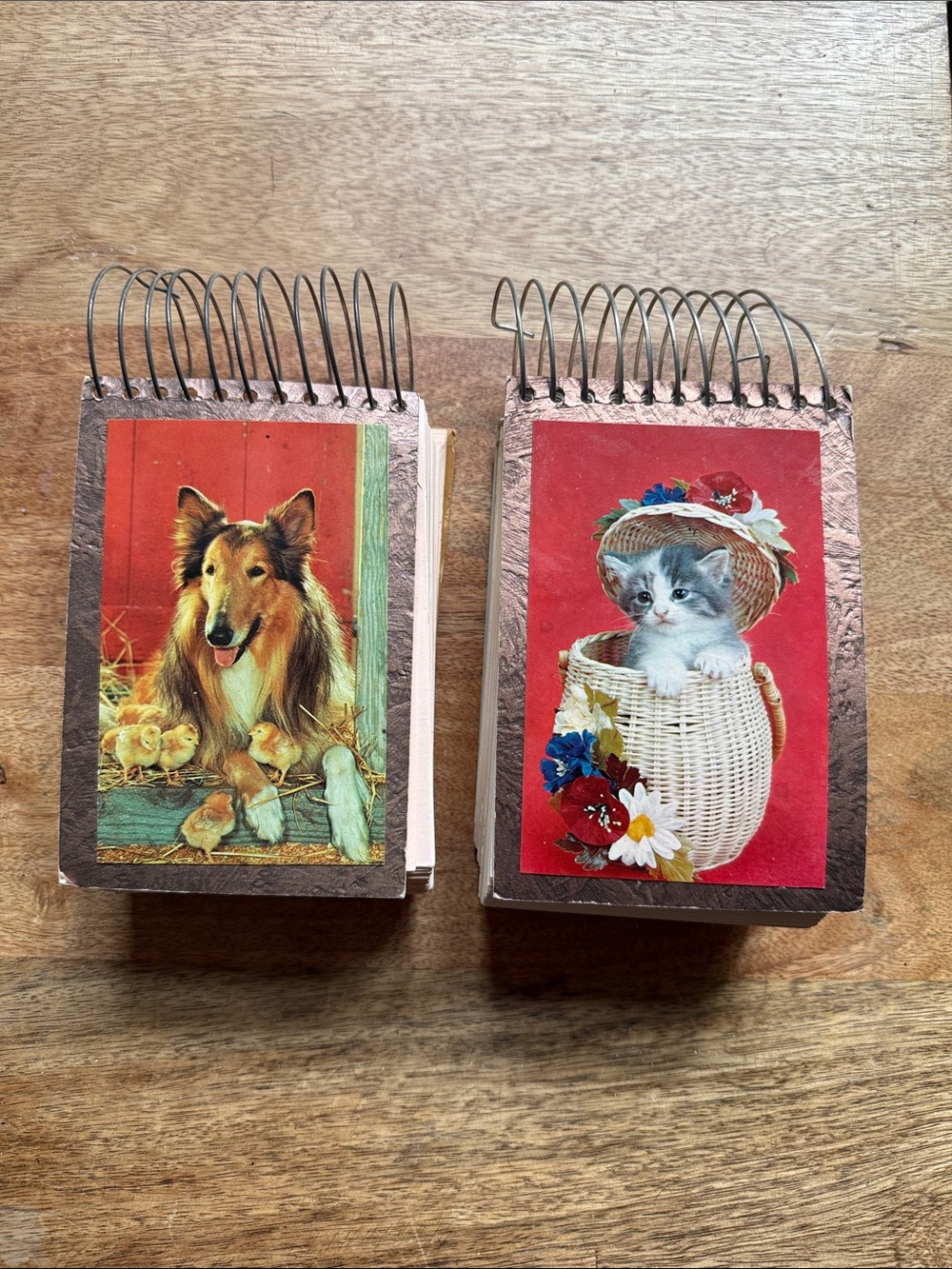 Lot of 2 Vintage Argyle Scratch Pads 1959 German Shepard Kitten Note Pads
